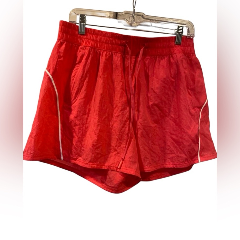 lululemon athletica Red Athletic Shorts with White Trim